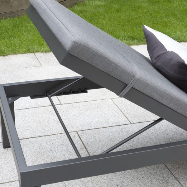 Kettler Elba Signature Aluminium Garden Sun Lounger Grey Garden Trends