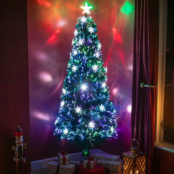 2ft 6ft Green Fibre Optic Christmas Tree with Multi Fibre Optics