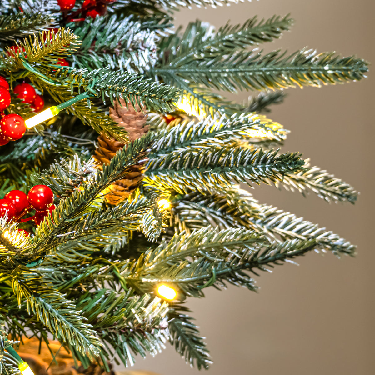 3ft - 5ft Kensington Potted Spruce PE Pre Lit Artificial Christmas Tree