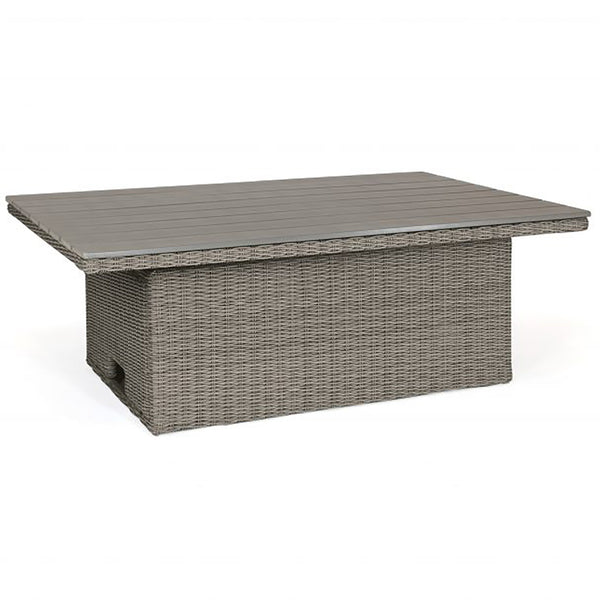 Kettler Palma Rattan Casual Dining SQ Height Adjustable Slat Top Tabl