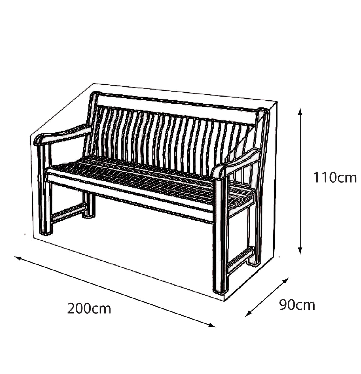 LG Outdoor 3 Seat Bench Deluxe Cover