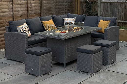 Dakota Rectangular Fire Pit Set