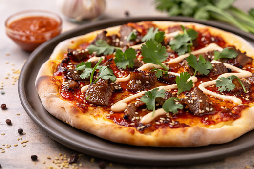 Korean BBQ Beef Pizza