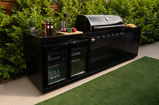 Black Stainless Steel Modular Outdoor Kitchen