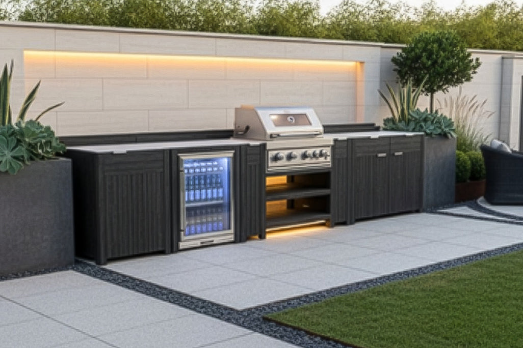 Draco Grills Teak Carbon Line Modular Outdoor Kitchens