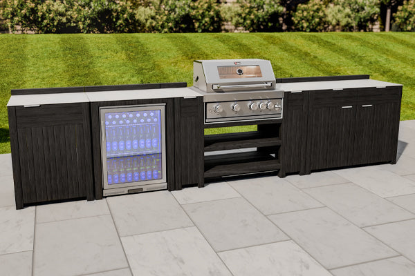 Draco Grills Teak Carbon Line Modular Outdoor Kitchens