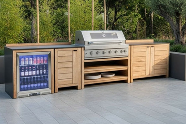 Draco Grills Teak Modular Outdoor Kitchens