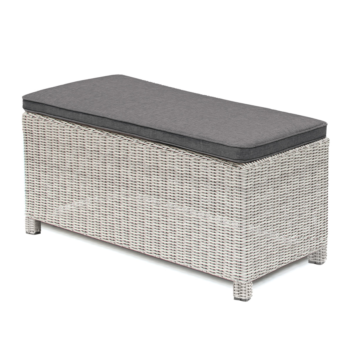 Kettler Palma White Wash Bench with Weatherproof Cushions