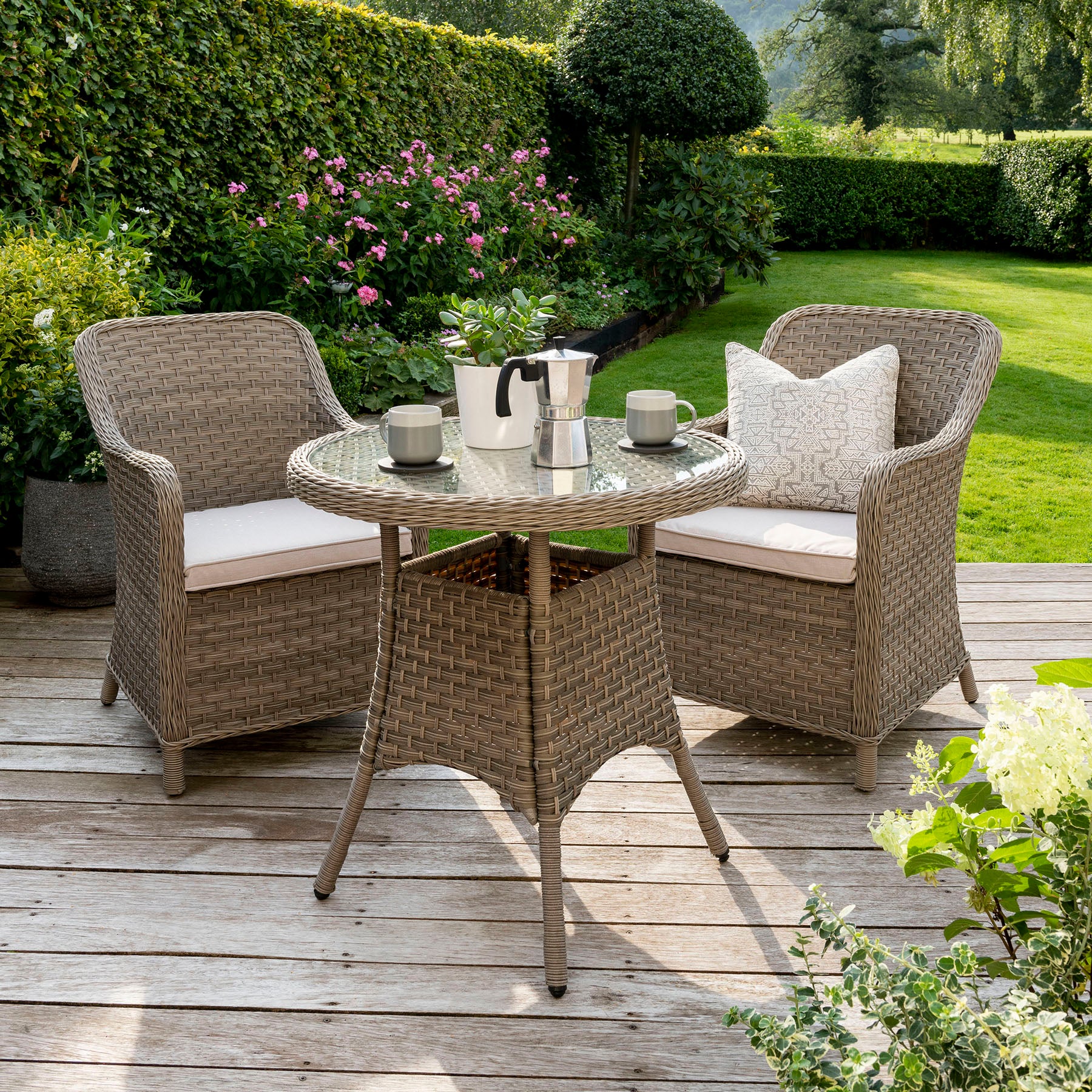 Seater Coffee Set Garden Kemble Seater Rattan Garden Bistro Dining