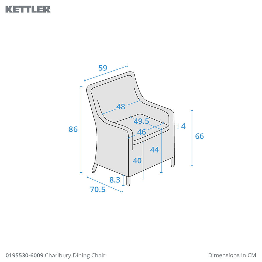 Kettler Charlbury Signature 2 Seater Bistro Rattan Garden Furniture Set