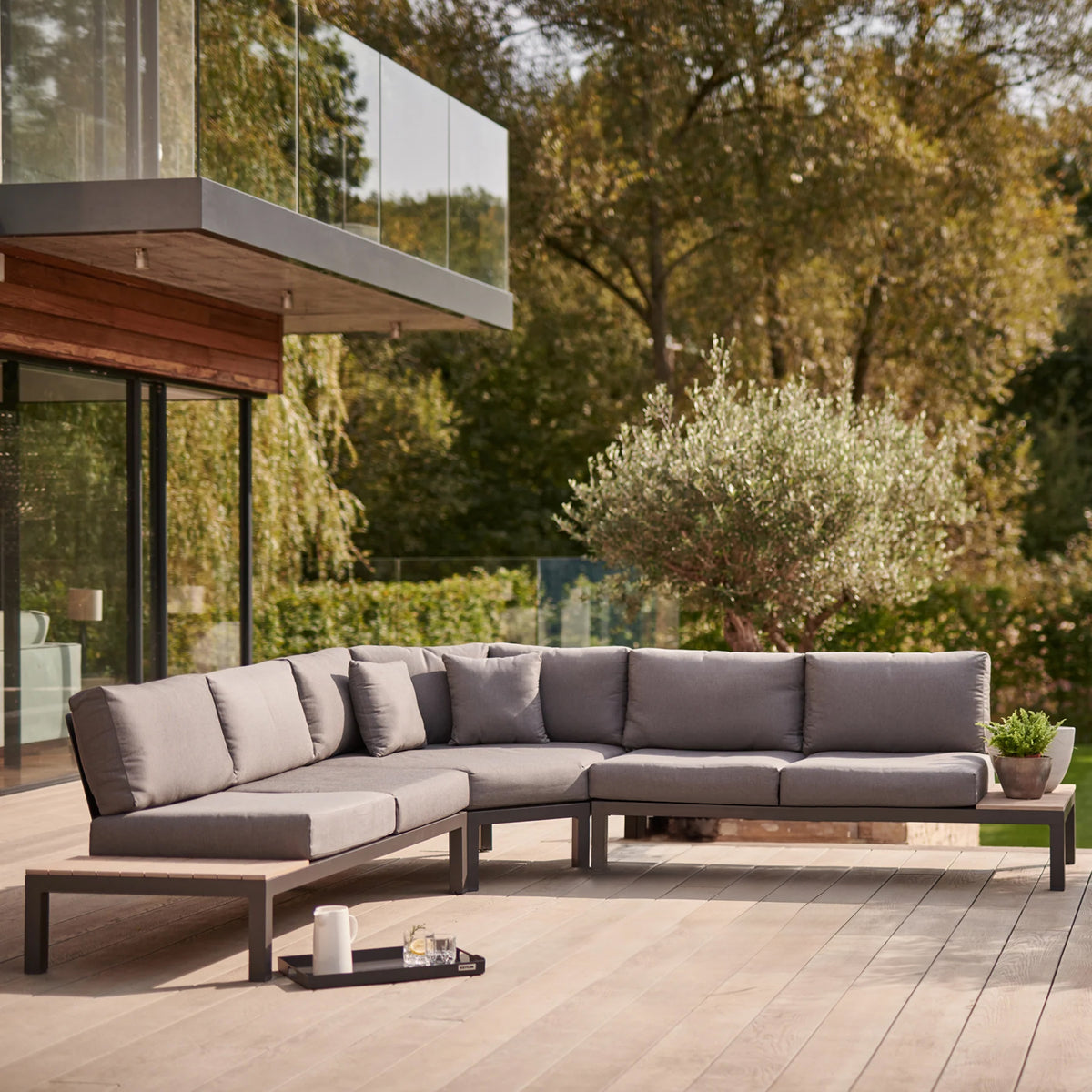 Kettler Elba Signature Low Lounge Large Corner Sofa Set Garden