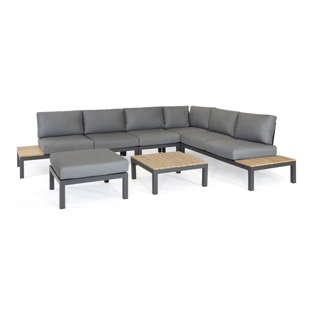 Kettler Elba Signature Low Lounge Corner Sofa Set with Side Chair Footstool &amp; Coffee Table