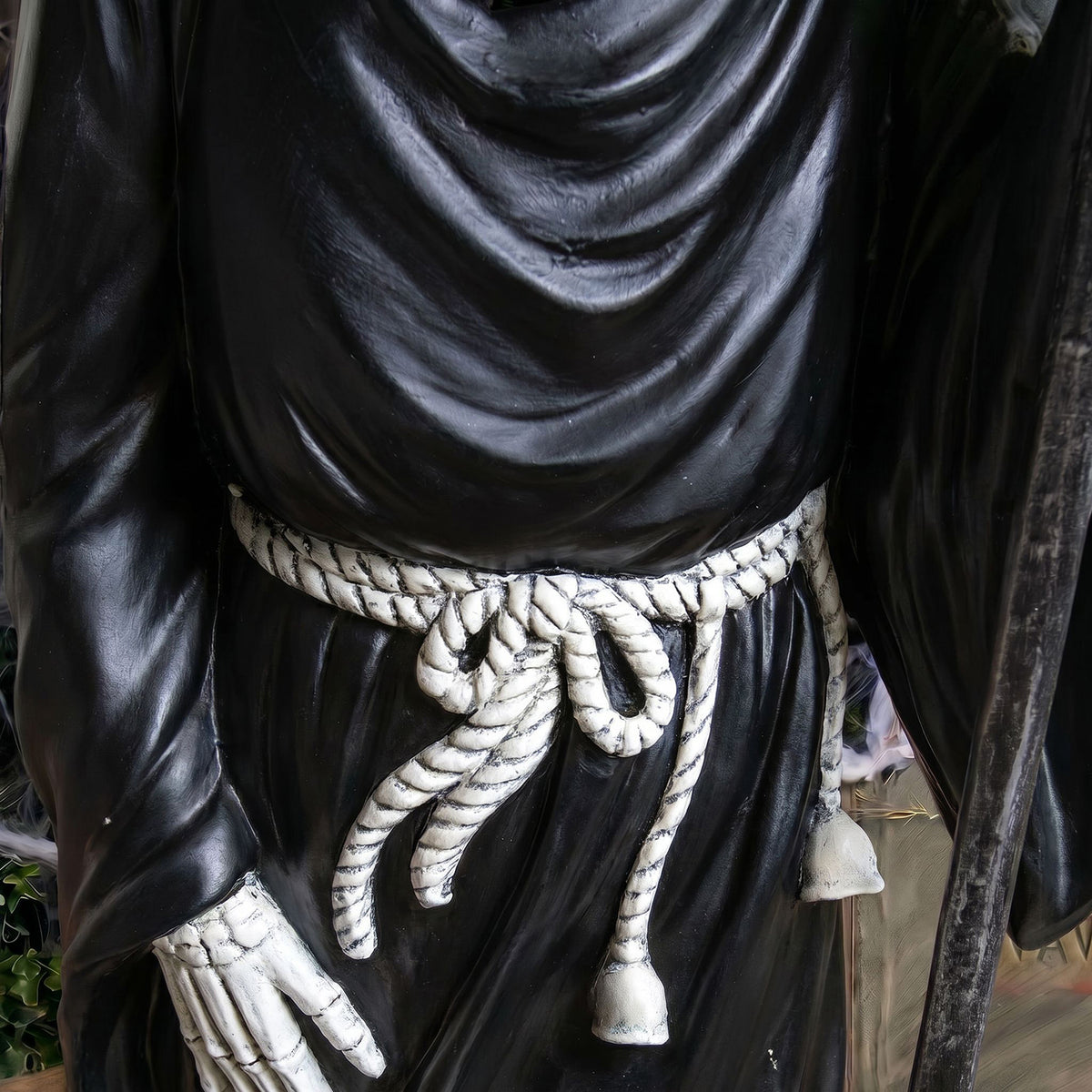 Halloween Grim Reaper 4ft Ornament with Scythe and Light Up Eyes