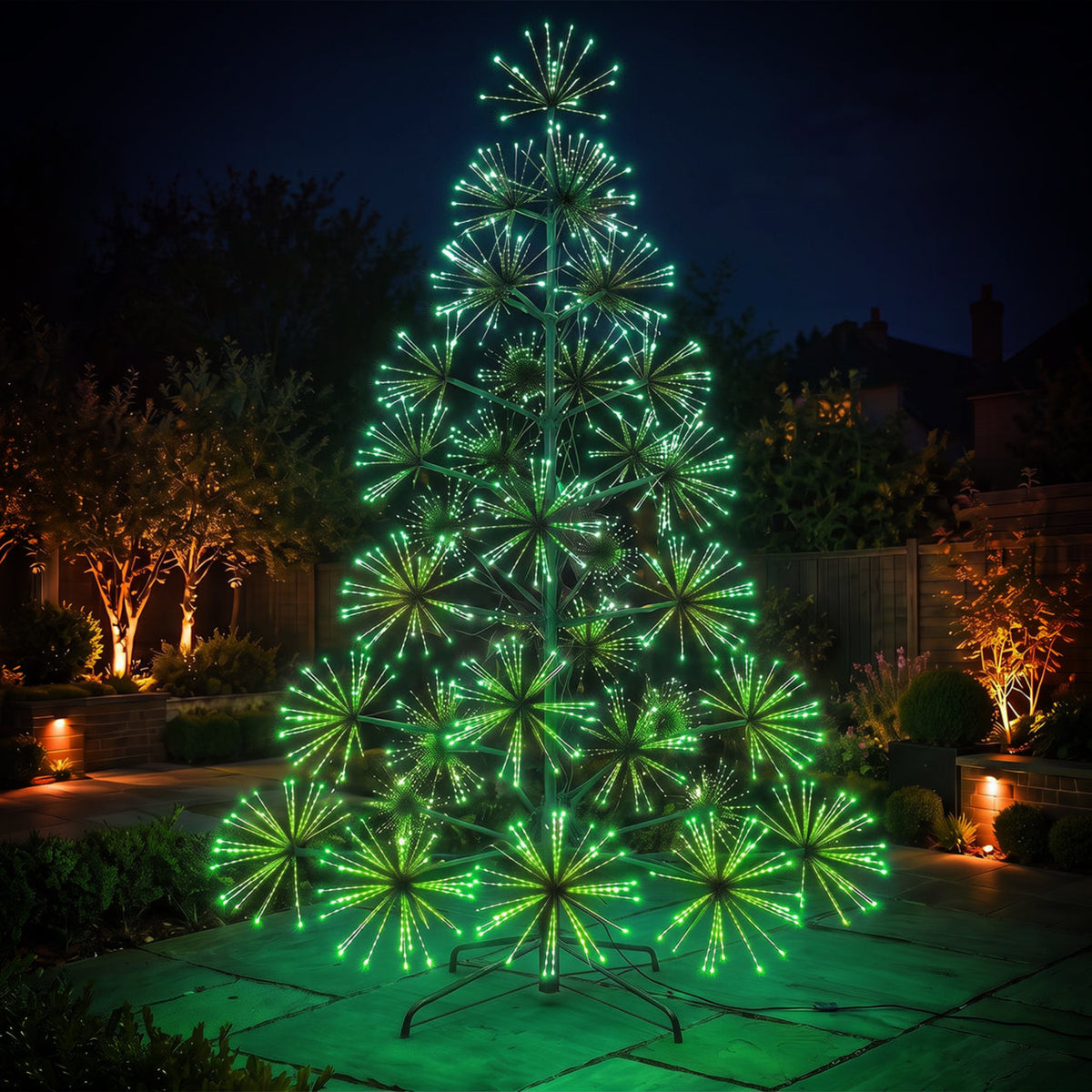 12ft (3.6m) Firework LED Artificial Christmas Twig Tree with APP Control