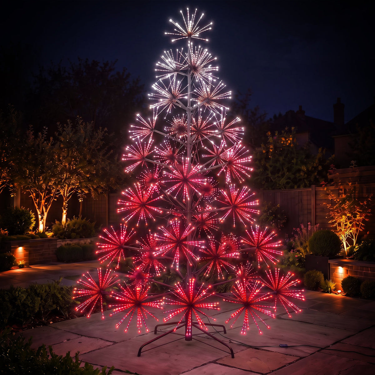 12ft (3.6m) Firework LED Artificial Christmas Twig Tree with APP Control