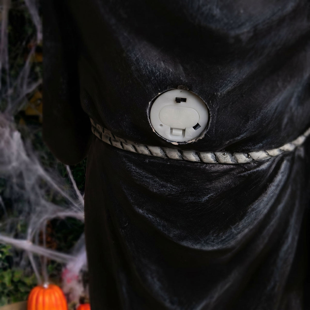 Halloween Grim Reaper 4ft Ornament with Scythe and Light Up Eyes
