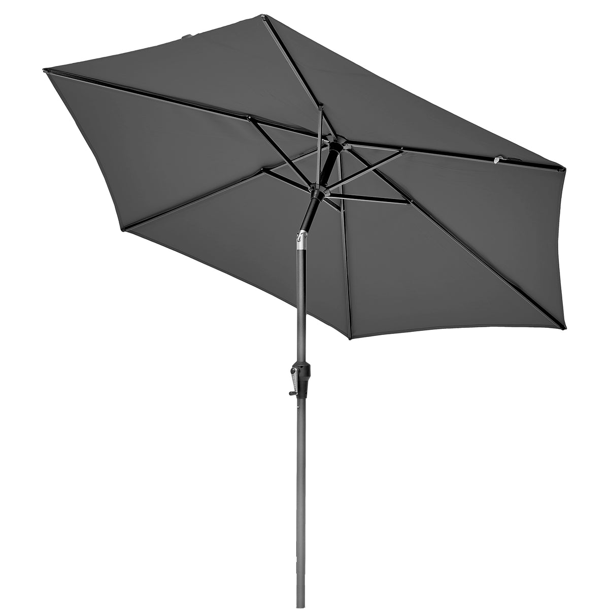Platinum Riva 2.5m Round Crank and Tilt Anthracite Grey Garden Parasol