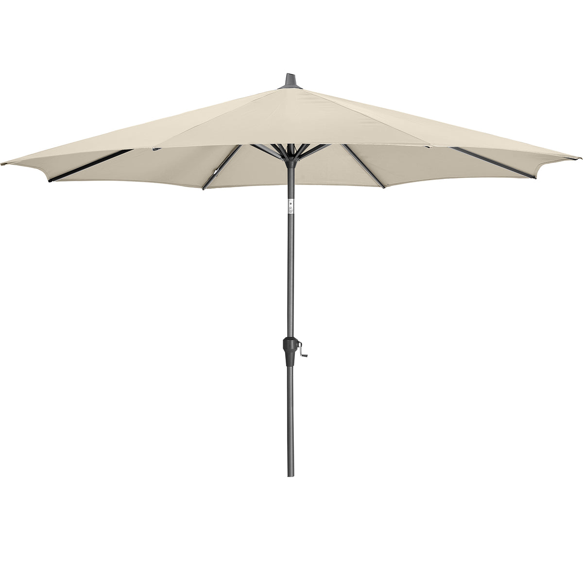 Platinum Riva 3m Round Crank and Tilt Champagne Garden Parasol