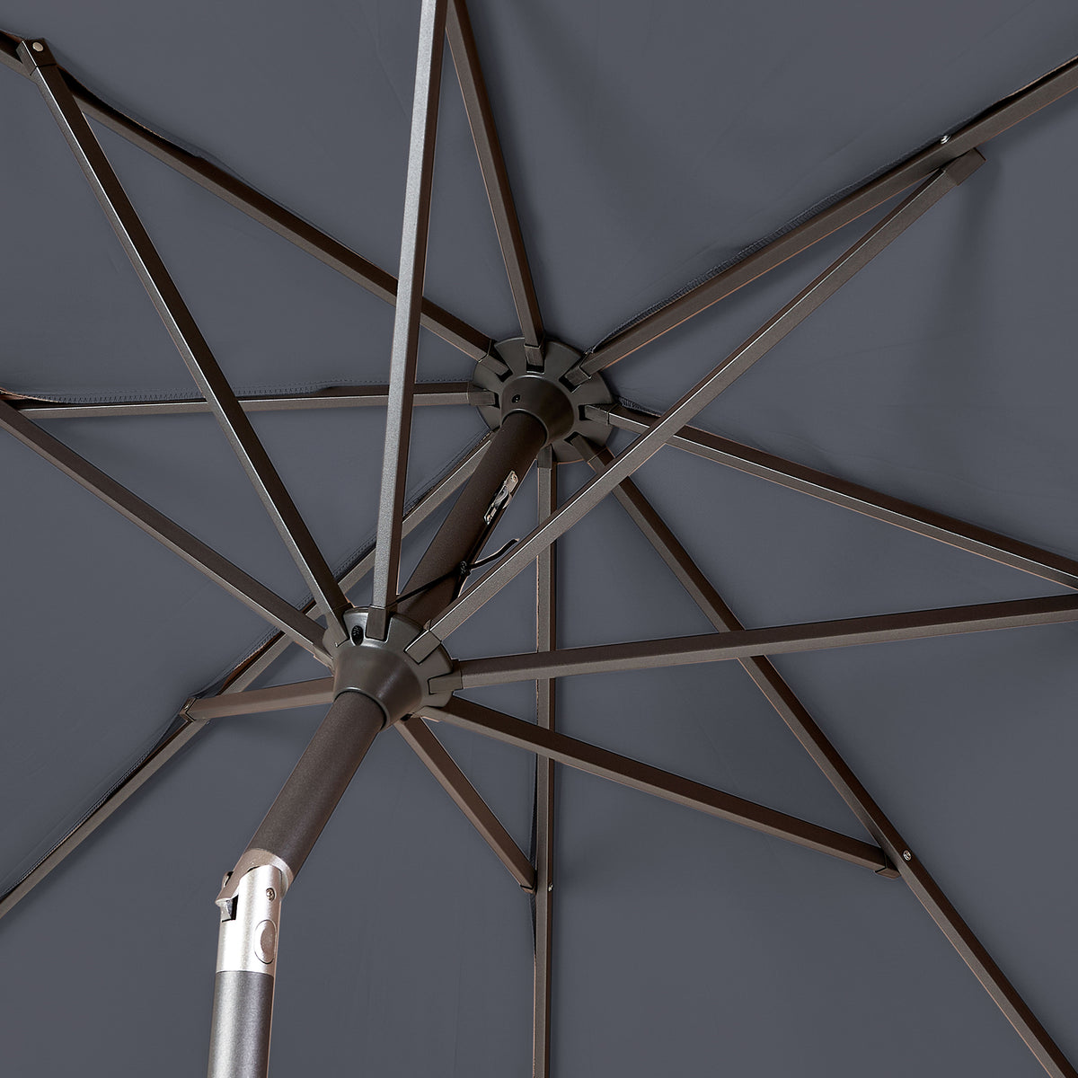Platinum Riva 3m Round Crank and Tilt Anthracite Garden Parasol