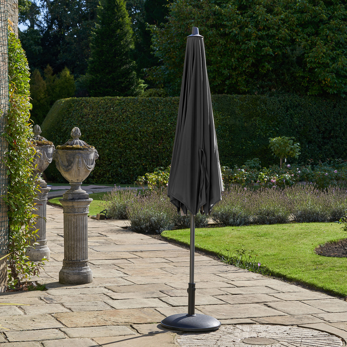 Platinum Riva 3m Round Crank and Tilt Anthracite Garden Parasol