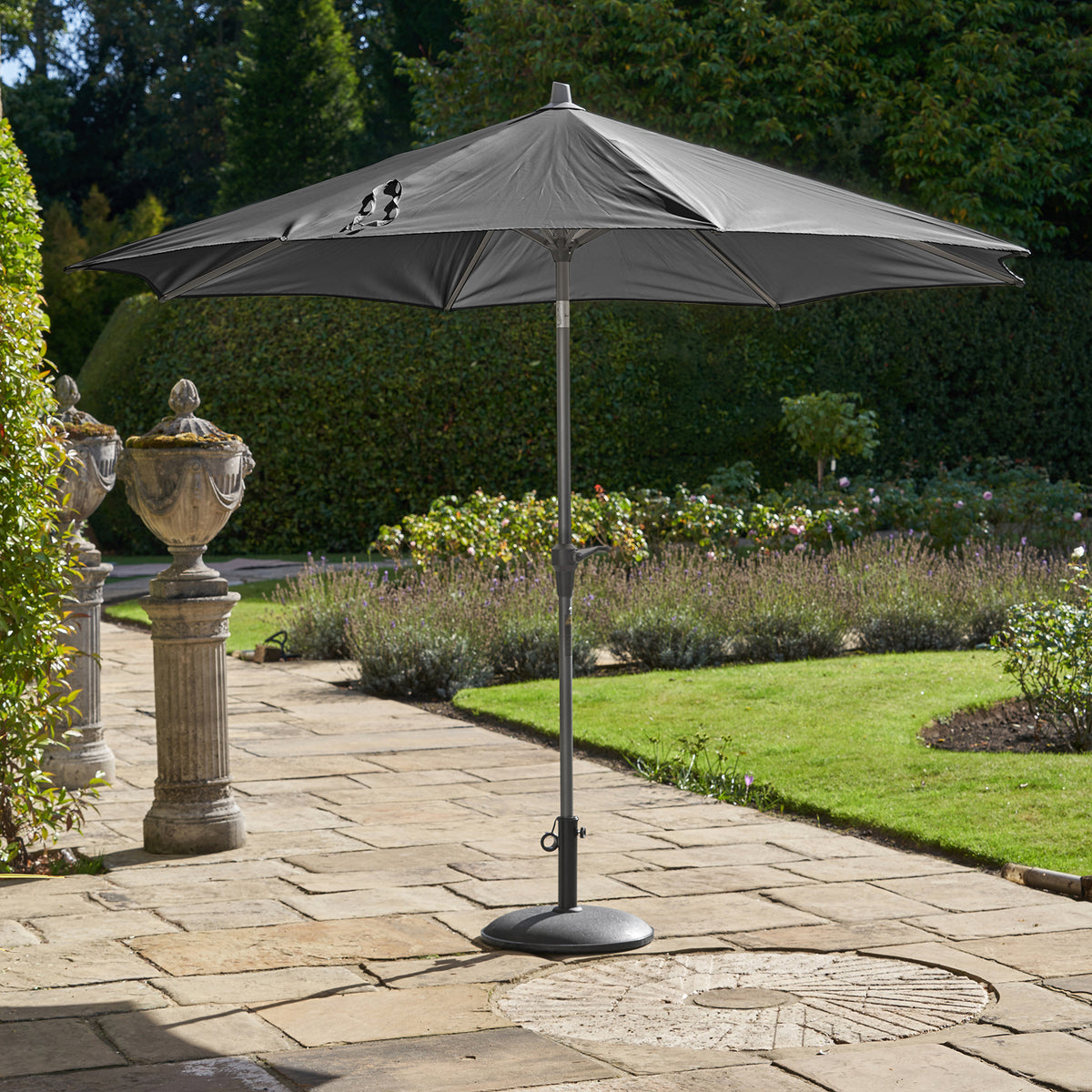 Platinum Riva 3m Round Crank and Tilt Anthracite Garden Parasol