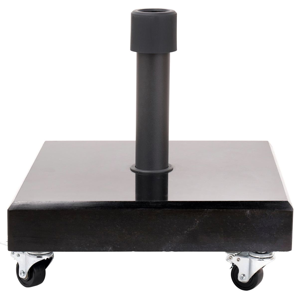Platinum Rome 60kg Polished Black Granite Parasol Base with Wheels