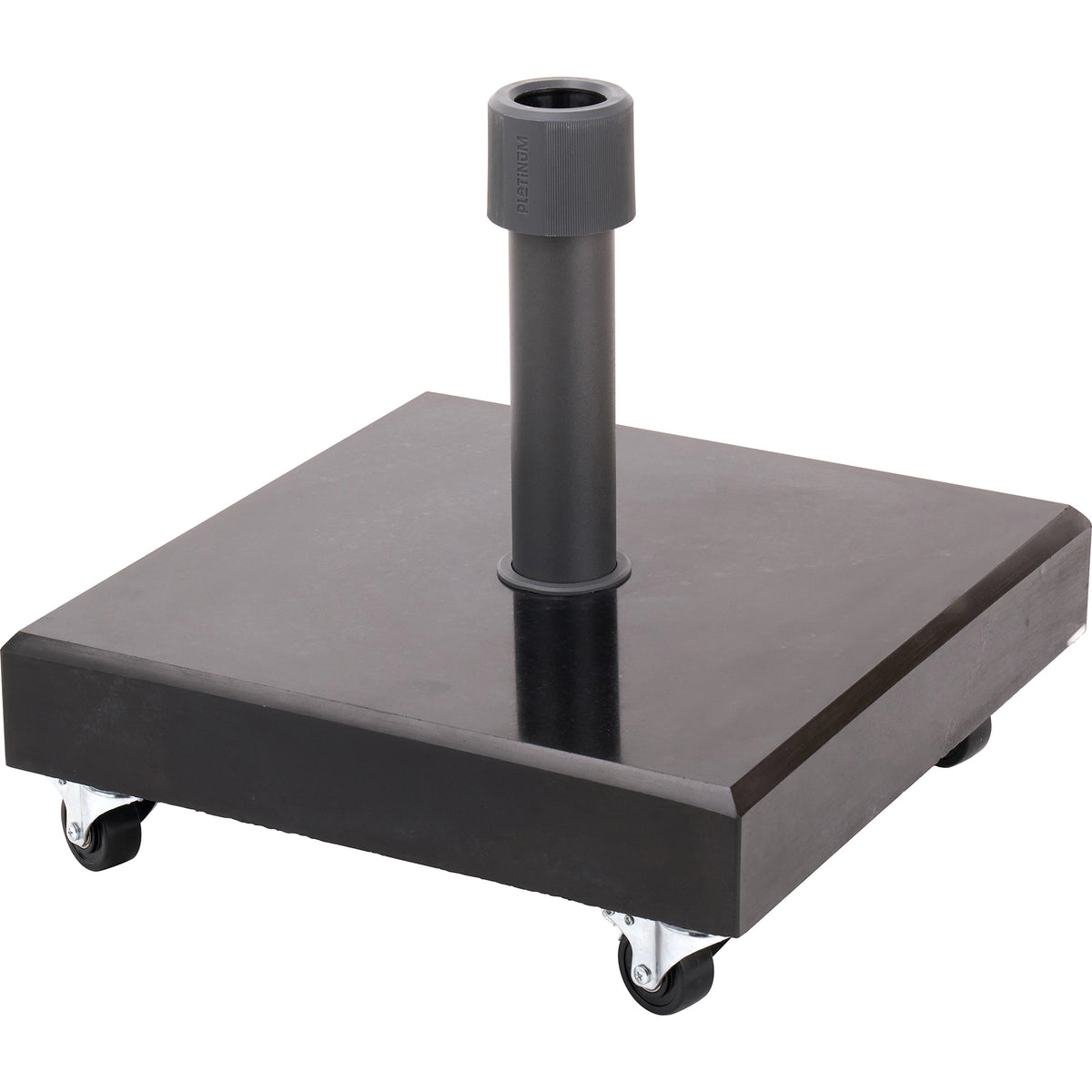 Platinum Rome 60kg Polished Black Granite Parasol Base with Wheels