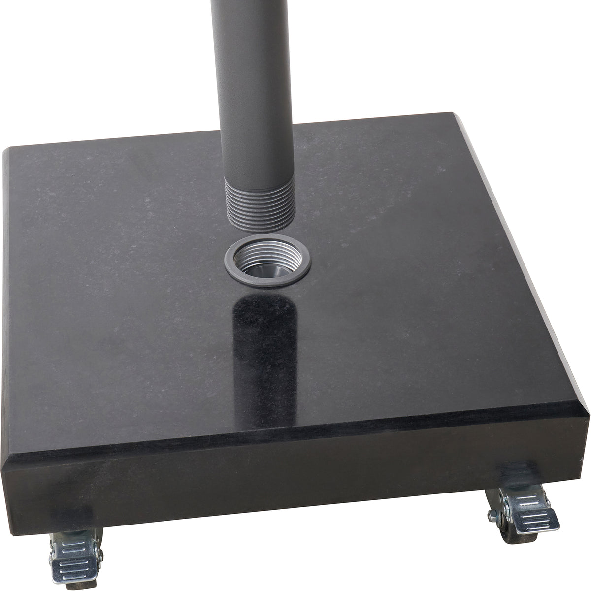 Platinum Rome 60kg Polished Black Granite Parasol Base with Wheels