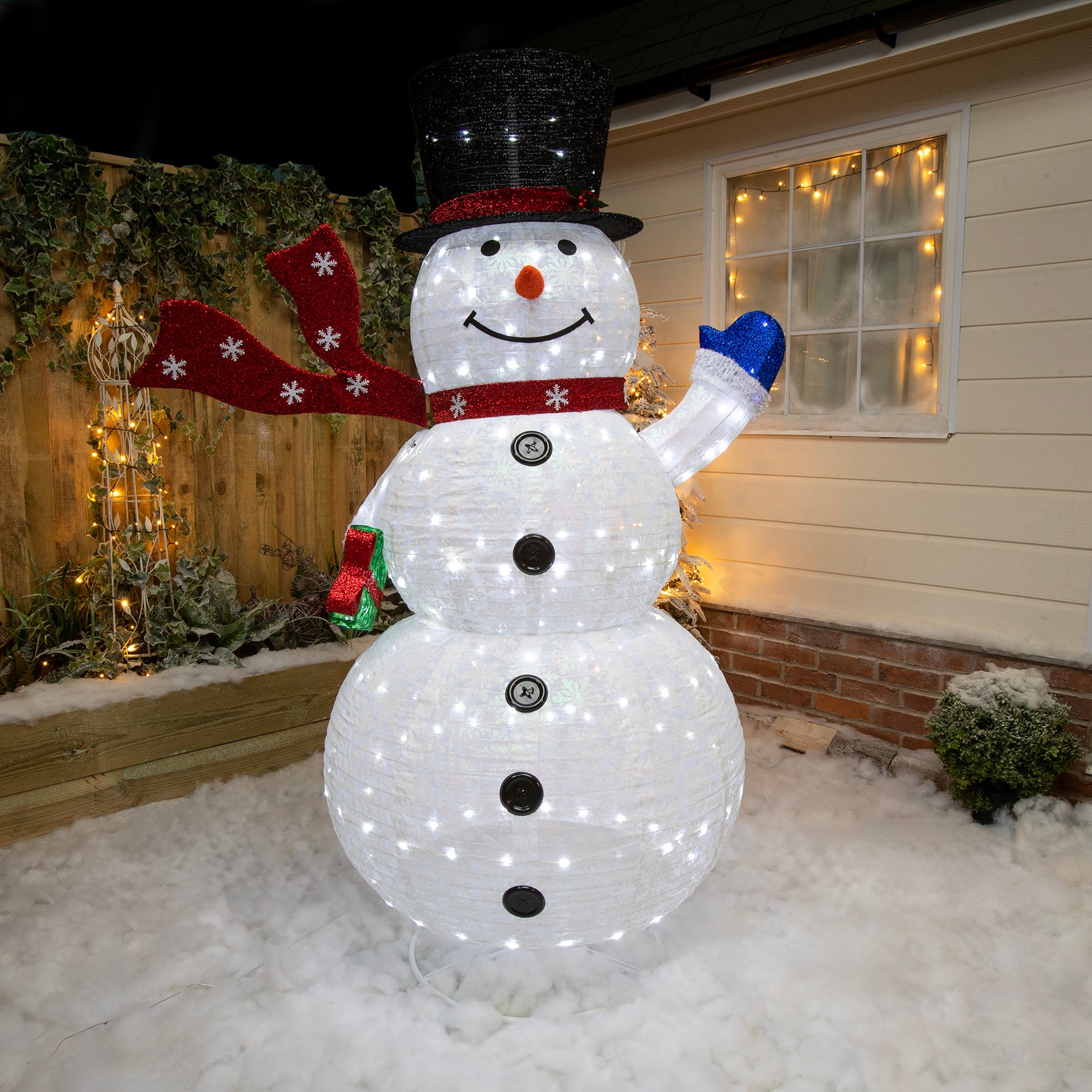 Snowman Stack Outdoor Christmas Light Up Snowman Figures - Garden Trends
