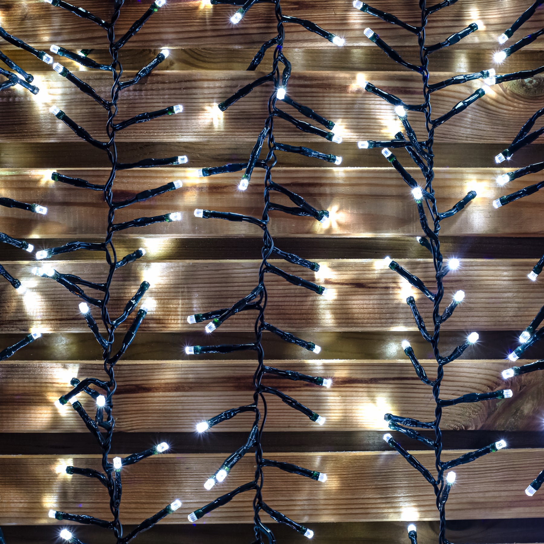 White LED Multi-Function Christmas Cluster Lights - 720 & 2000 - Garden ...