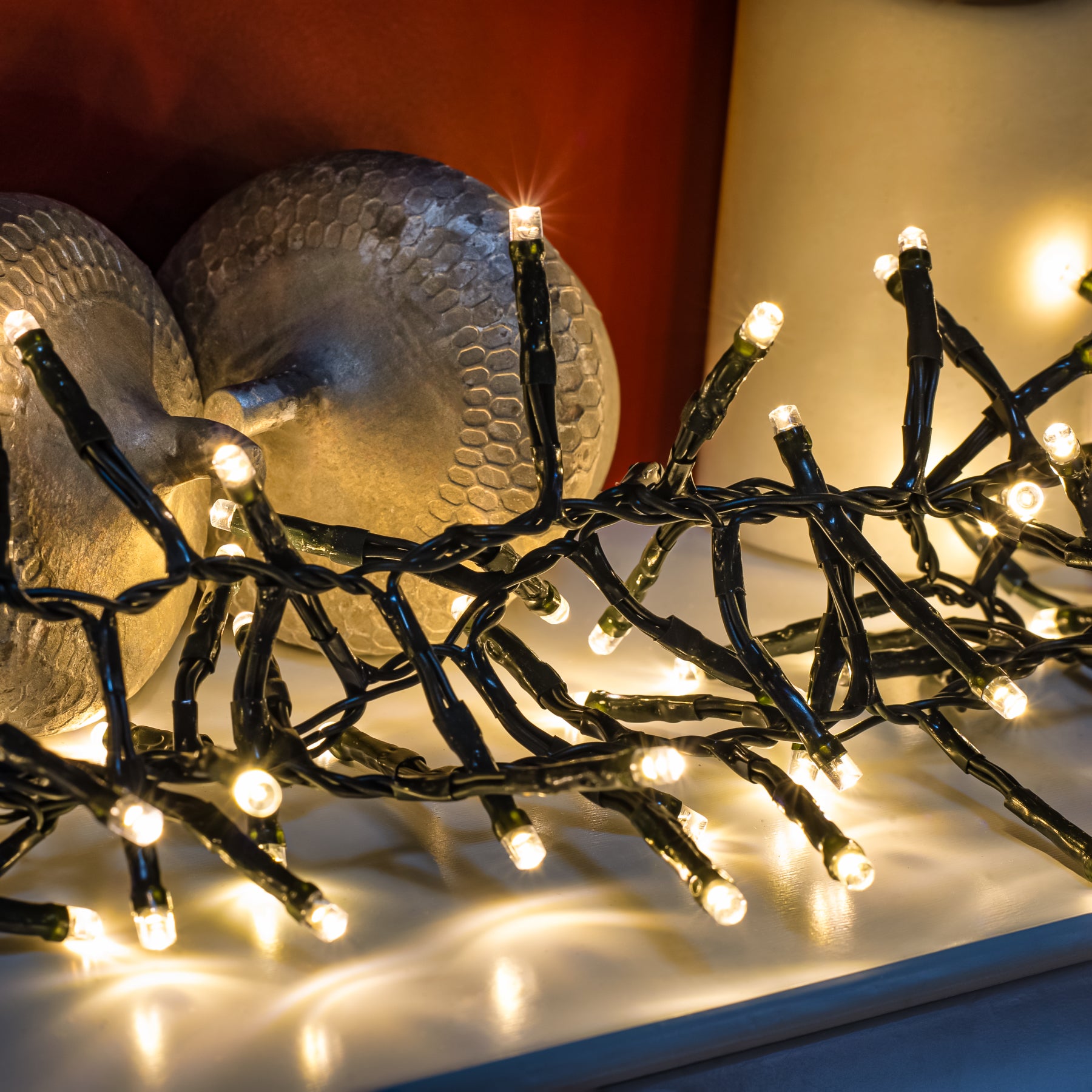 Warm White Ultra Bright LED Multi-Function Christmas Cluster Lights ...