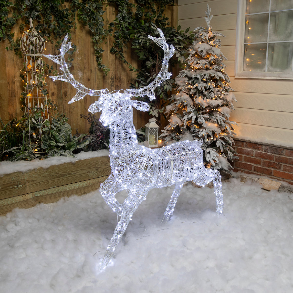 Christmas Reindeer Light 1.4M Soft Acrylic Outdoor Light Up Stag wit