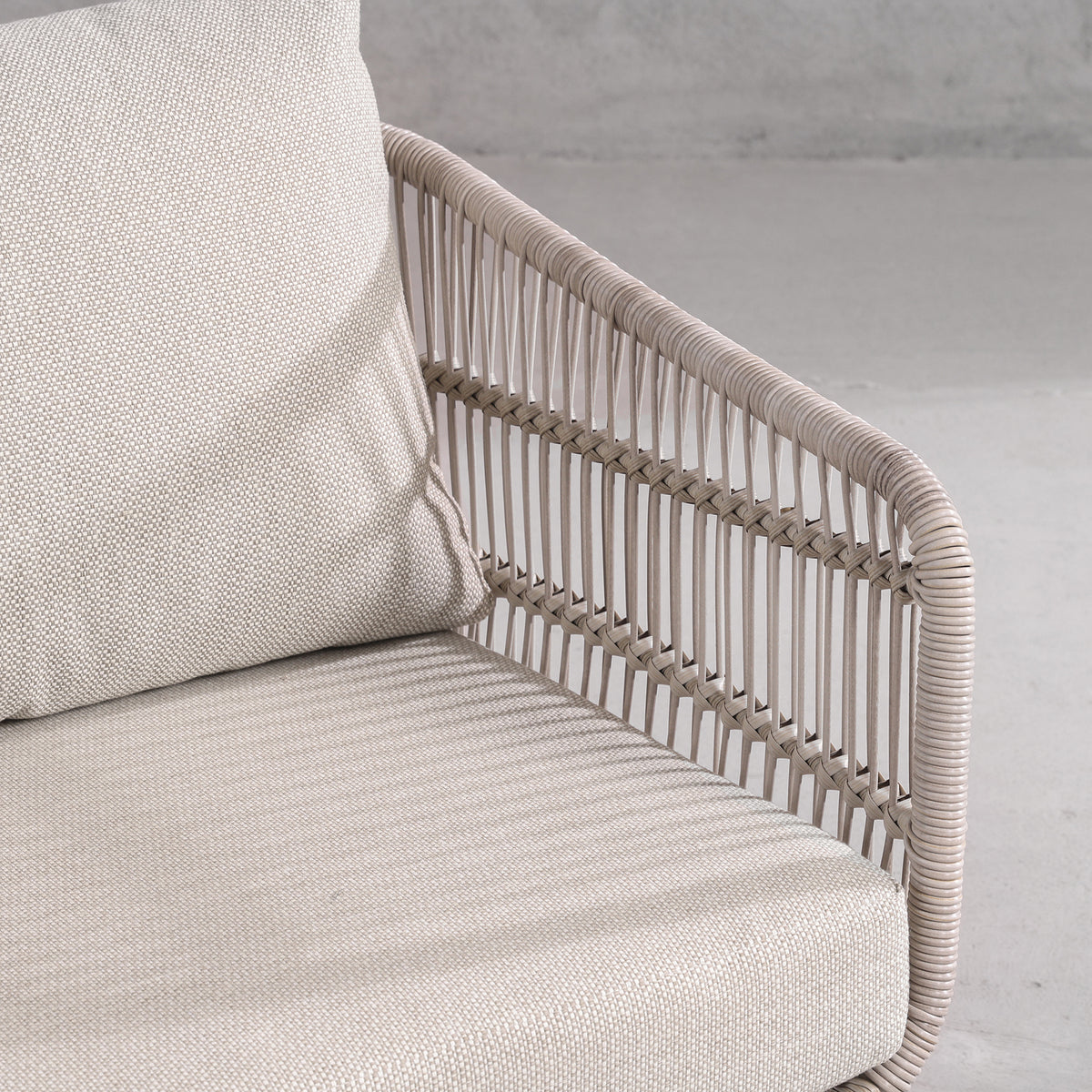 Bracken Outdoors Cadiz Aluminium and Rope Lounge Sofa Garden Furniture Set with Coffee Table