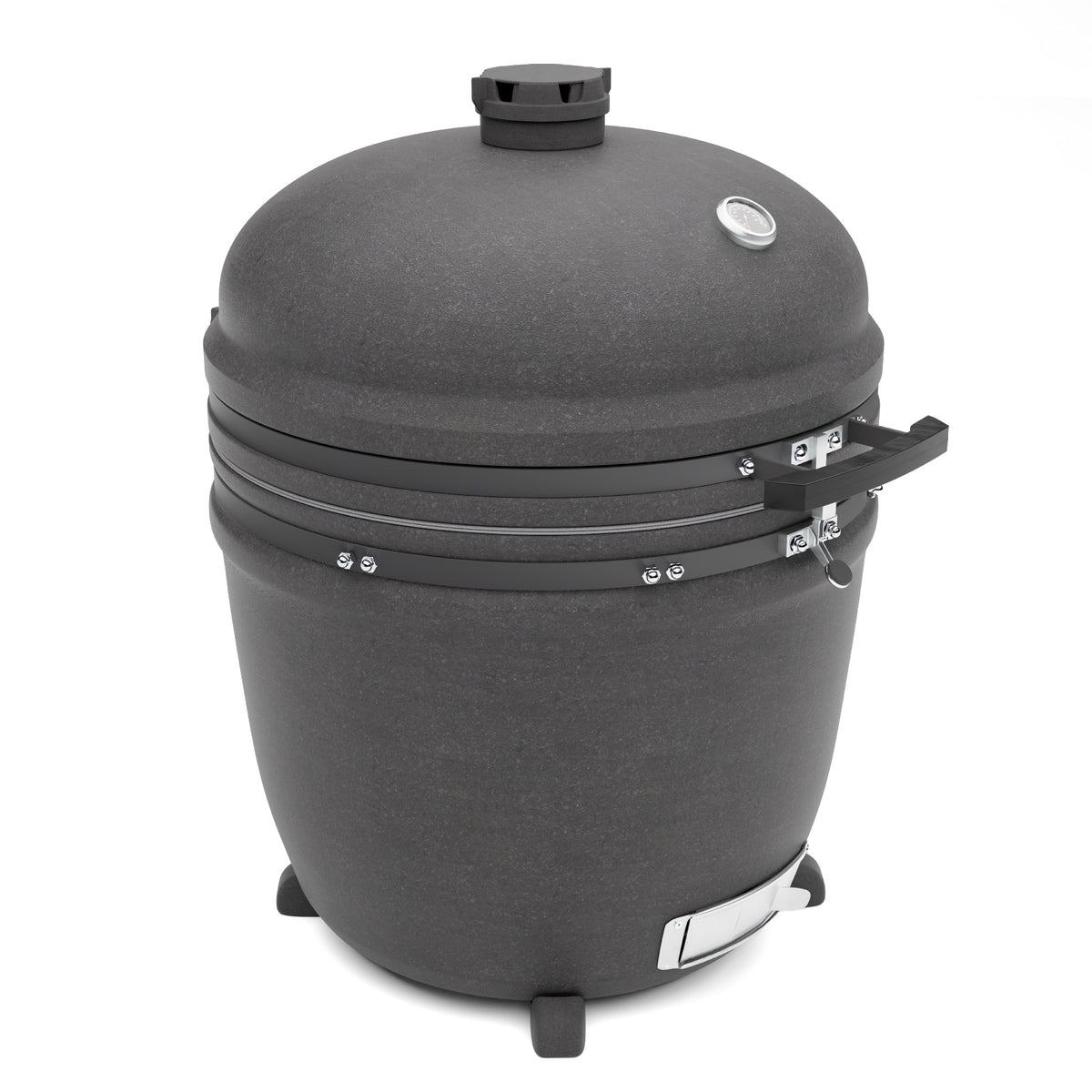 Draco Grills Teak Carbon Line Cabinet Table with Kamado Egg 22&quot; (60cm)
