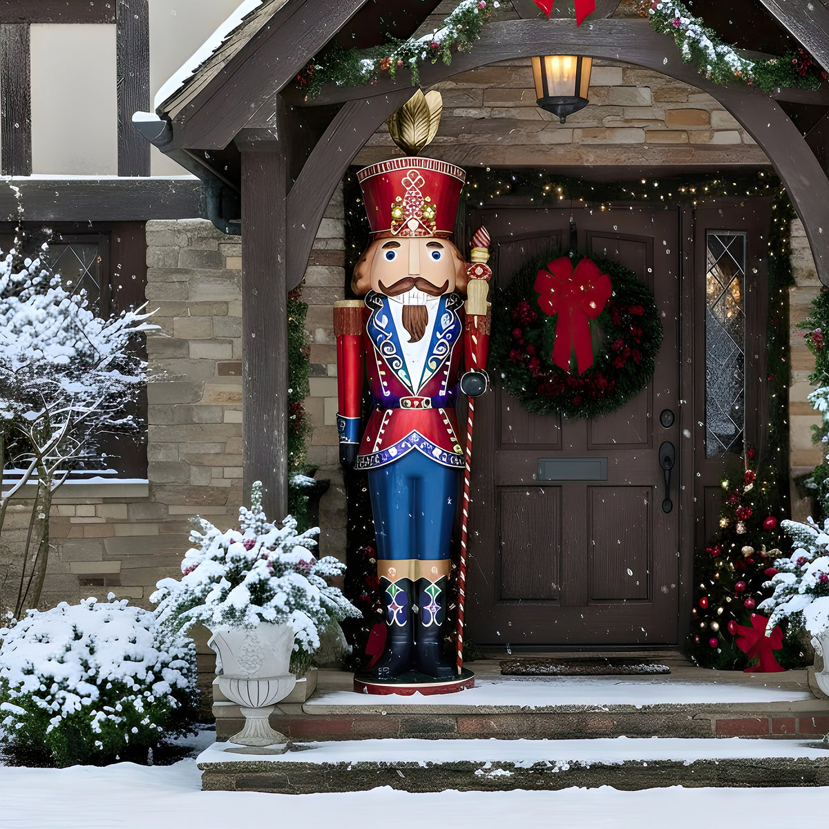 7.5ft Traditional Christmas Giant Nutcracker Soldier with LED Lights