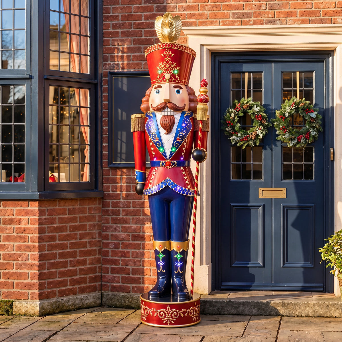 7.5ft Traditional Christmas Giant Nutcracker Soldier with LED Lights