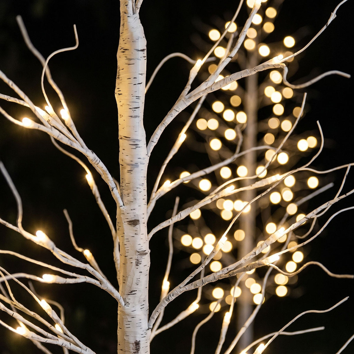 9ft (275cm) LED Lit Twig Christmas Tree with Warm White LED Lights