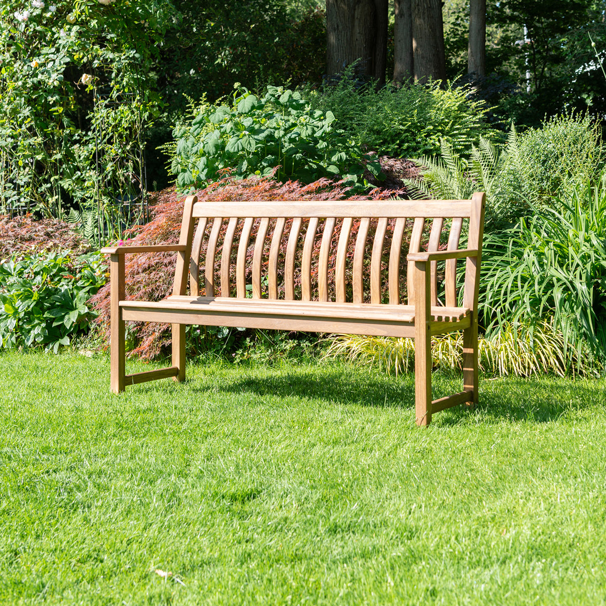 Alexander Rose Albany Broadfield Flat Arm Wooden Garden Bench (5ft)