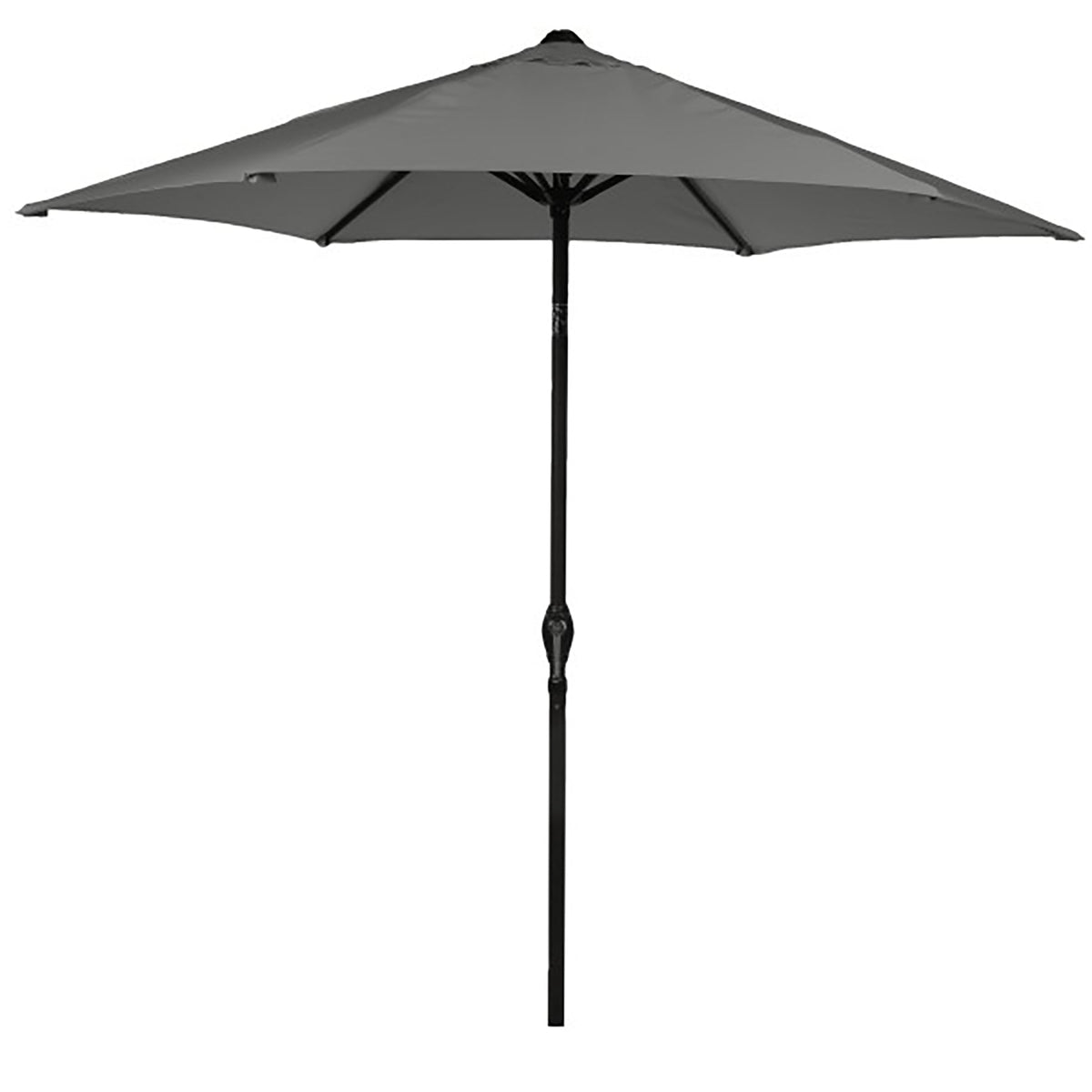 Bracken Outdoors Grey 2.5m Crank and Tilt Round Garden Parasol - Graphite Pole **Damaged Box**