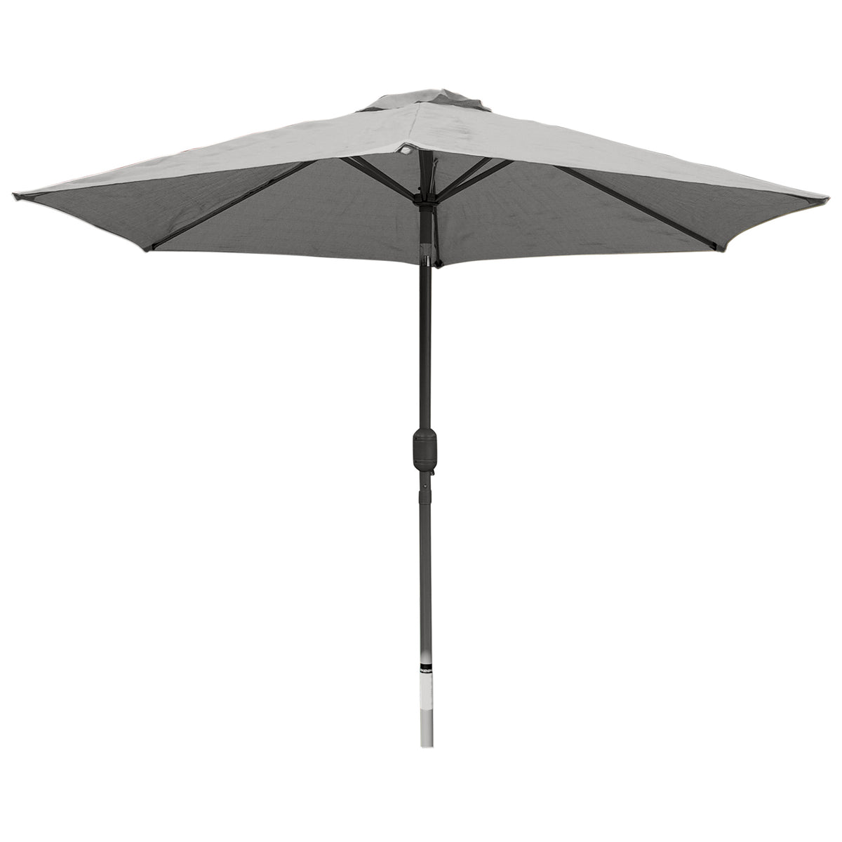 Bracken Outdoors 2.5m 38mm Aluminium Pole Round Grey Garden Parasol