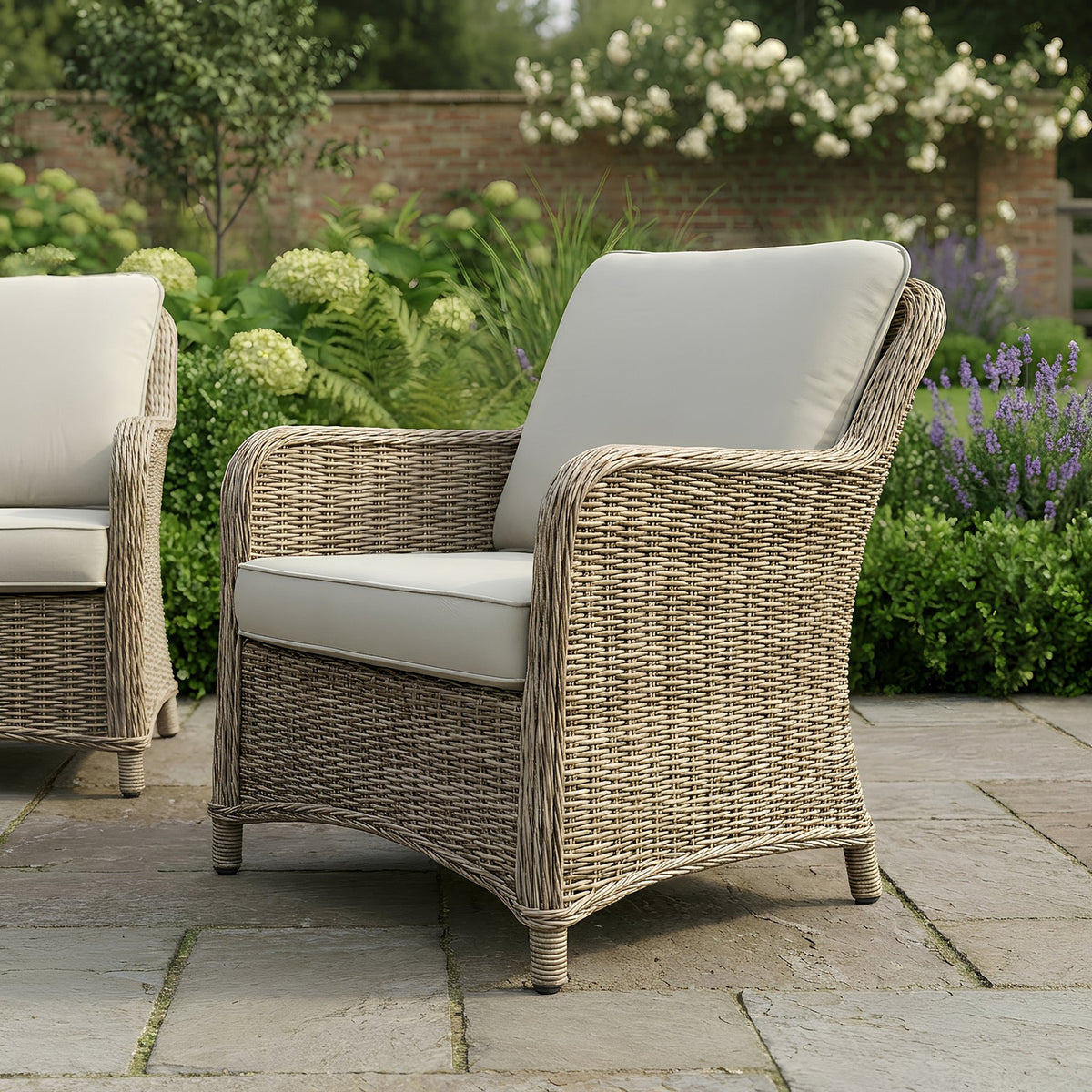 Bracken Outdoors Ashford Weave 2 Seat Lounge Sofa and Armchairs Rattan Garden Furniture Set
