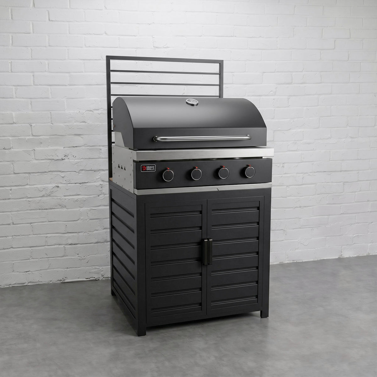 Draco Grills Scandic Aluminium Modular Outdoor Kitchen Cabinet with 4 Burner Barbecue