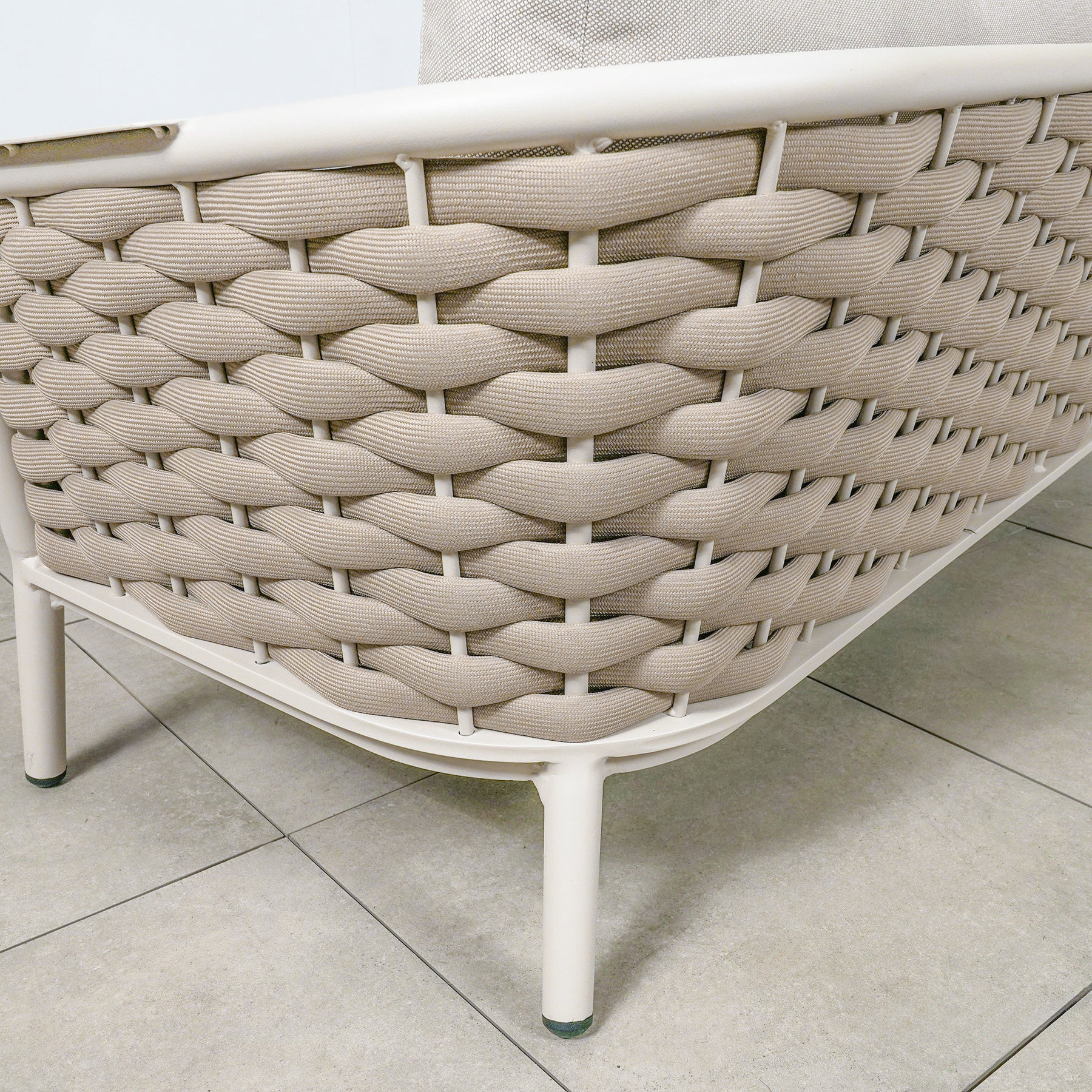 Bracken Outdoors Bermuda Sand Rope Lounge Sofa Set with Coffee Table ...