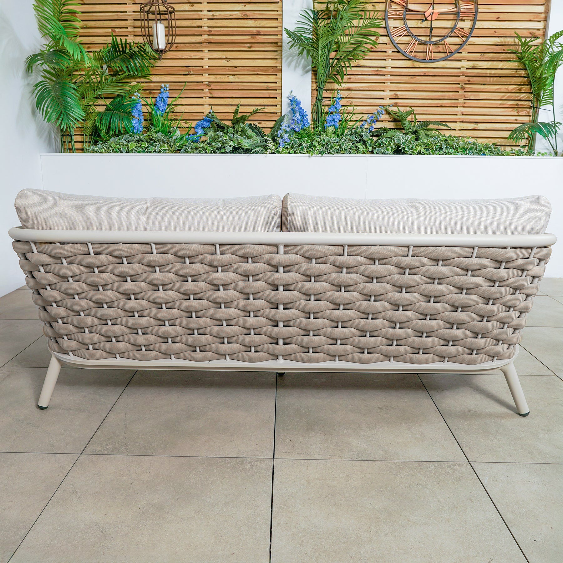 Bracken Outdoors Bermuda Sand Rope Lounge Sofa Set with Coffee Table ...