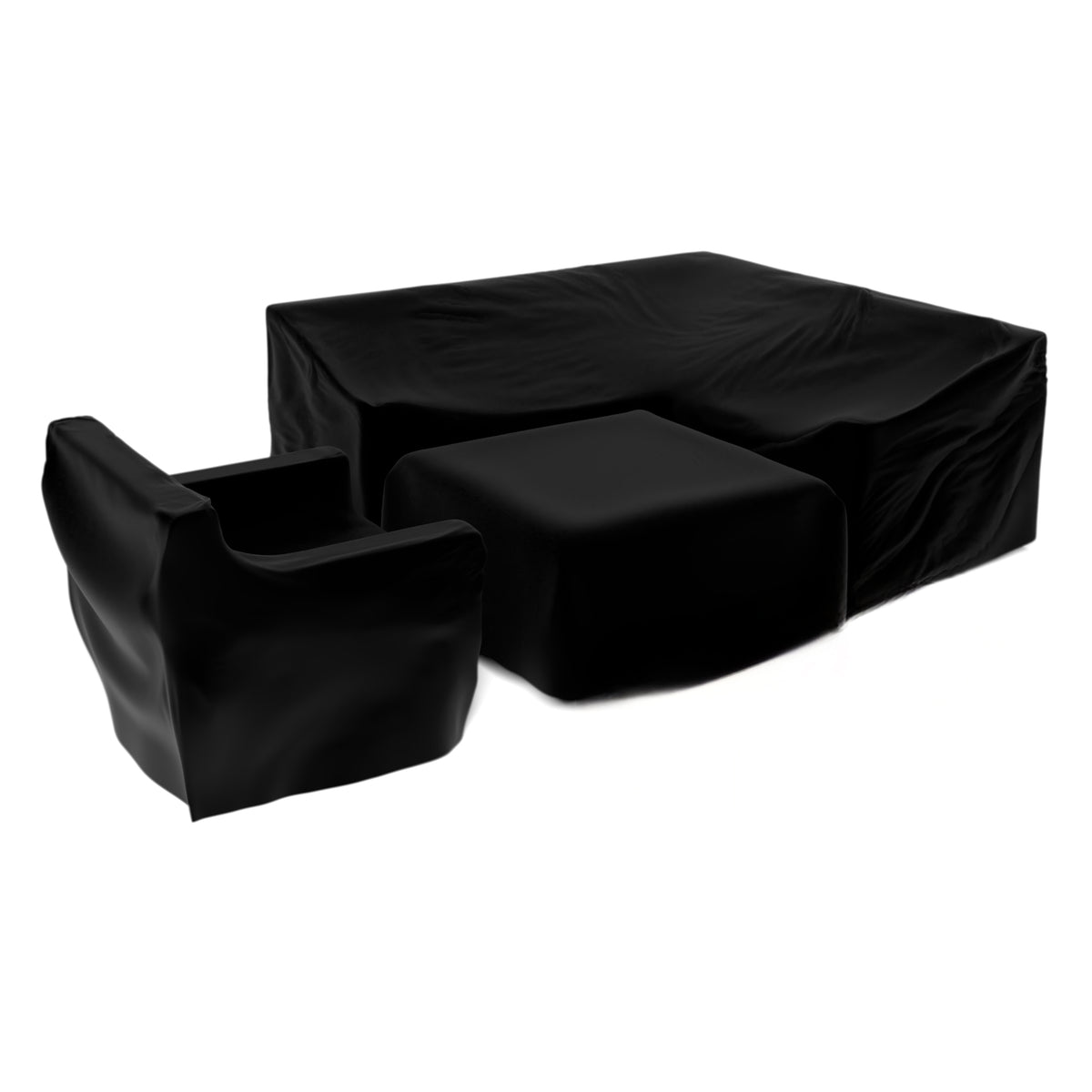 Bracken Outdoors Cover Set for Miami Compact Corner Set with Adjustable Table Bench and Arm Chair