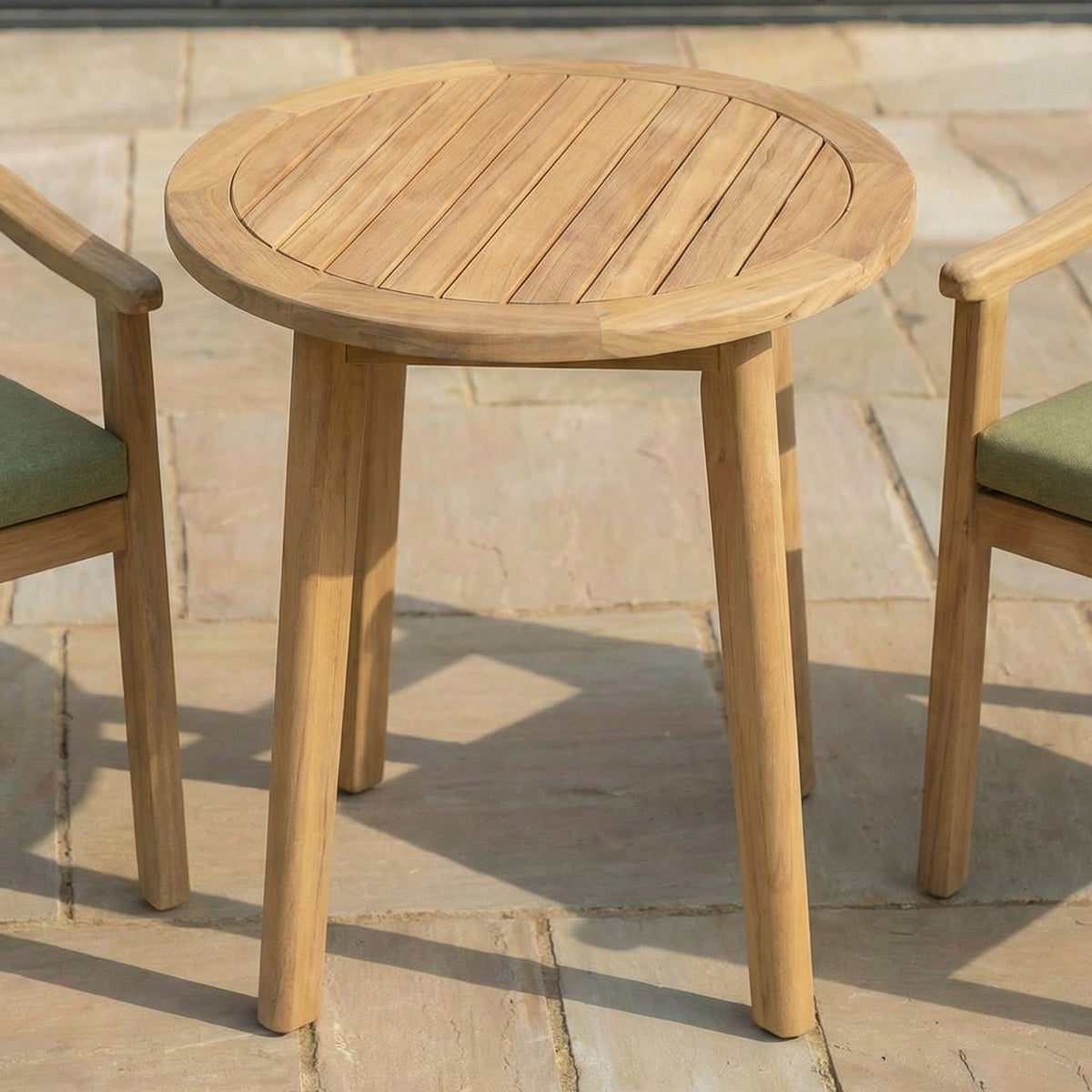 Bracken Outdoors Tetbury Acacia Wood and Rope 2 Seat Round Bistro Garden Furniture Set