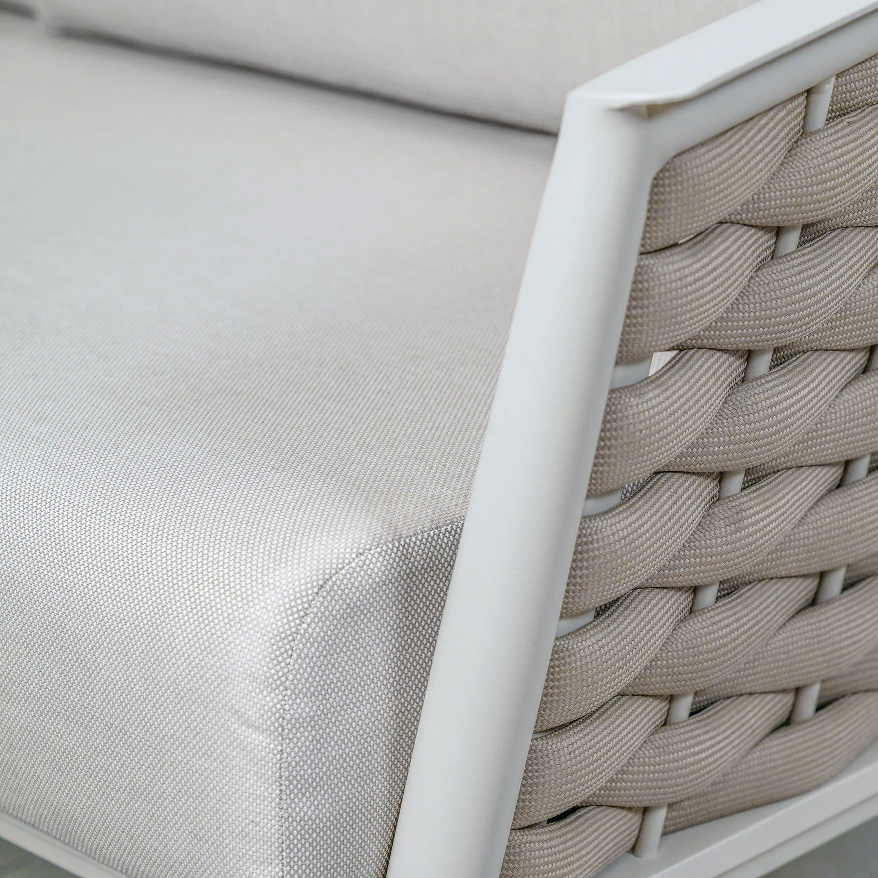 Bracken Outdoors Bermuda Sand Rope Lounge Sofa Set with Coffee Table ...