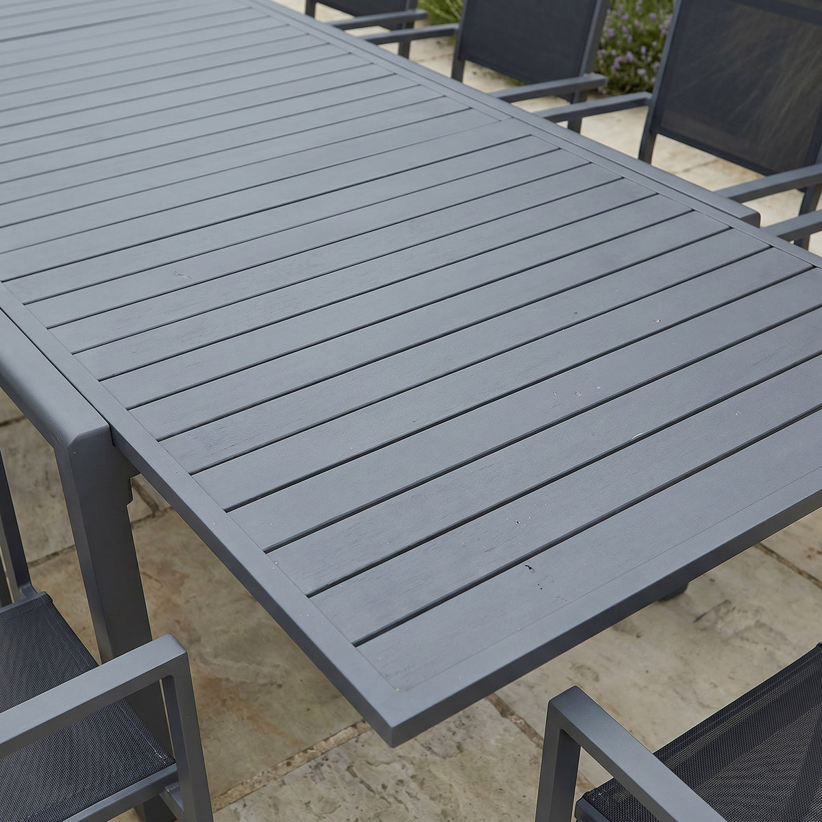 Bracken Outdoors Byron 8 Seat Rectangular Extending Dining Aluminium Garden Furniture Set