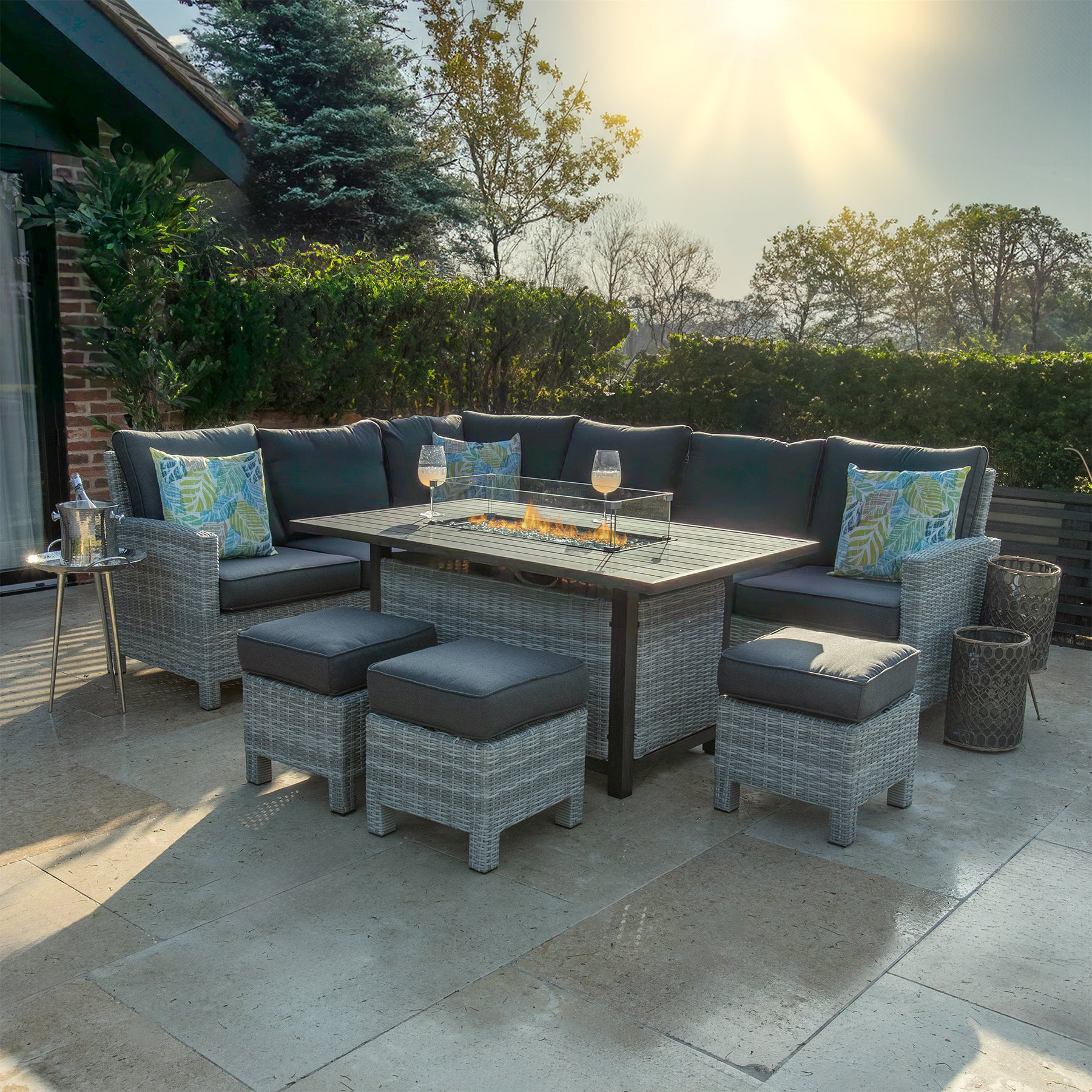 Fire Pit Table Luxury Rattan Corner Sofa Bracken Outdoors Boston