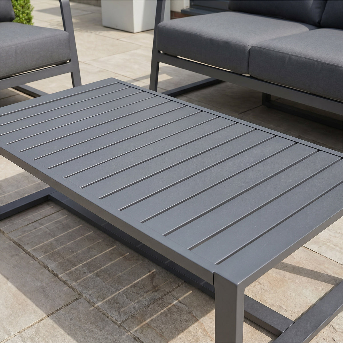 Bracken Outdoors Byron Aluminium Garden Furniture Lounge Sofa Set with Coffee Table